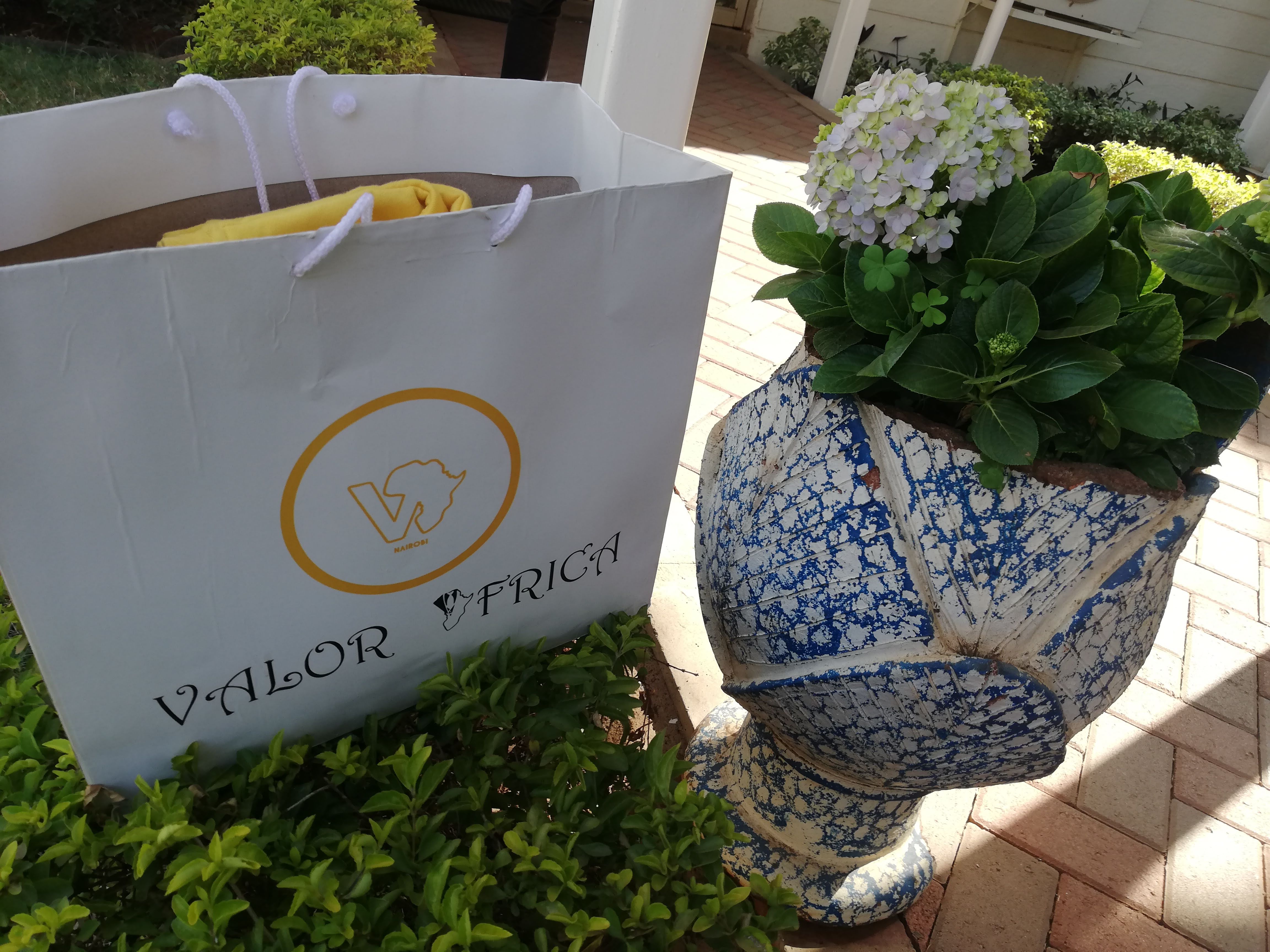 Valor Africa branded packaging bag